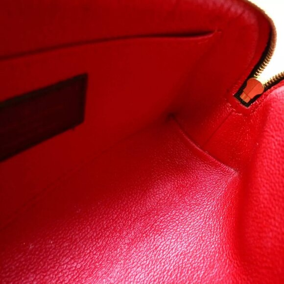 LOUIS VUITTON Pochette Cosmetic Pouch Bag Damier Ebene Leather - Picture 8 of 16